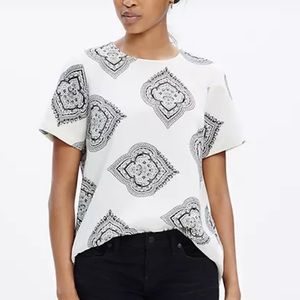 MADEWELL Tailored Tee in Estate Paisley sz L